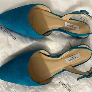 LK Bennett -Turquoise Suede Sandals